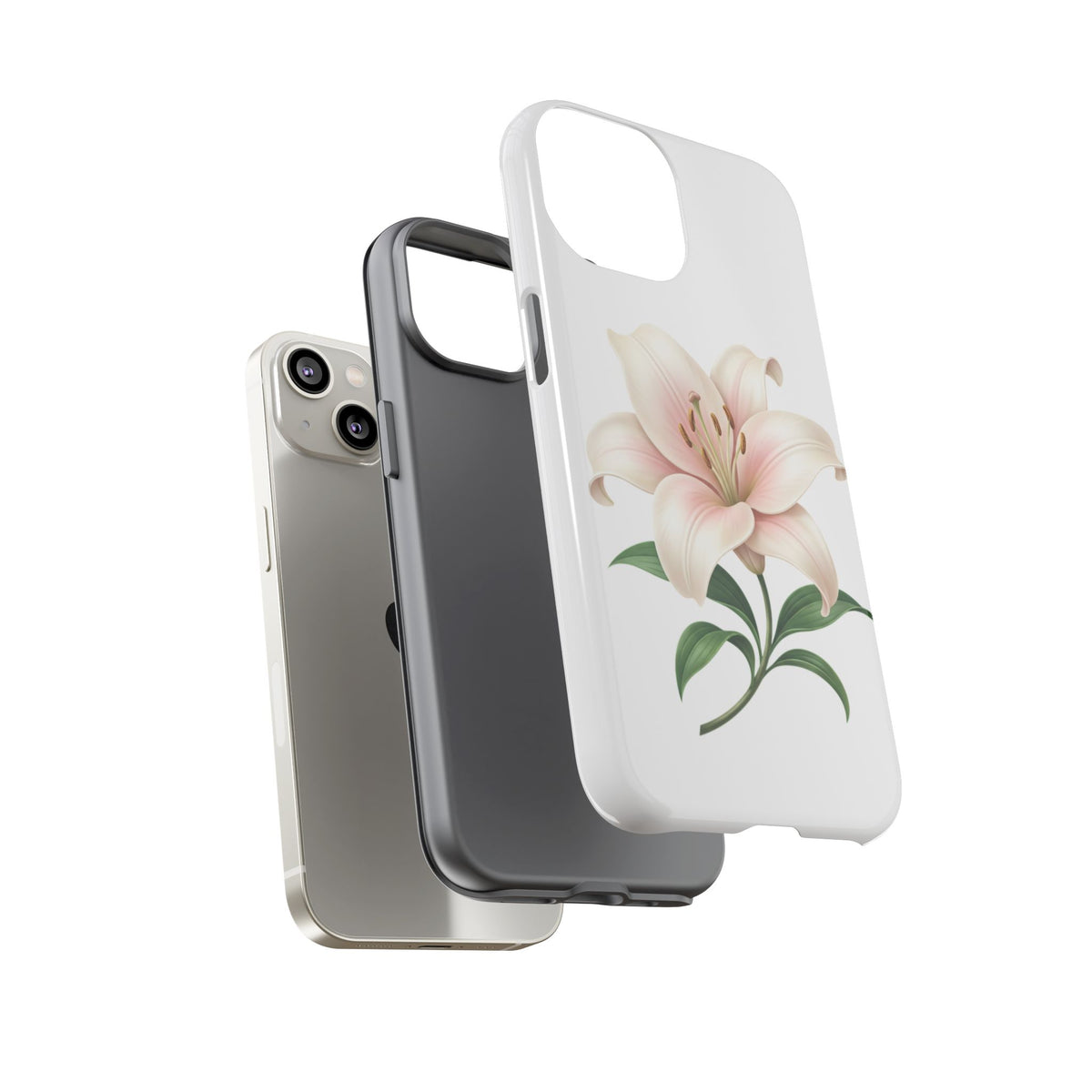 Floral Lily Phone Case — Pink Lily Tough Protective Cover