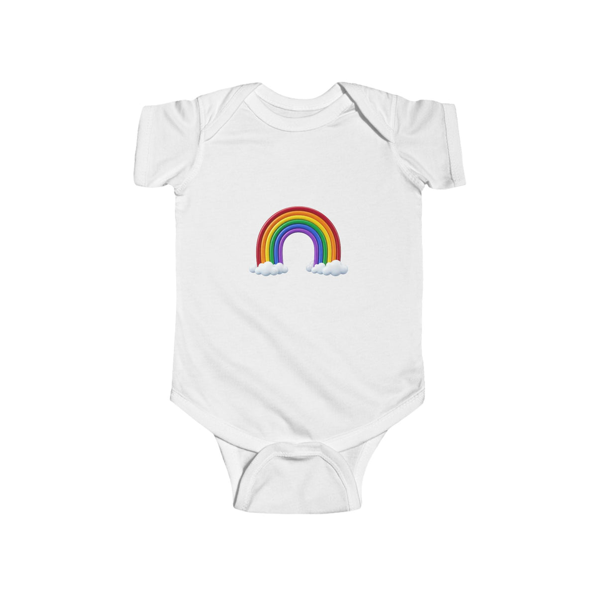 Rainbow Baby Bodysuit – Cute Infant Onesie with Rainbow and Clouds