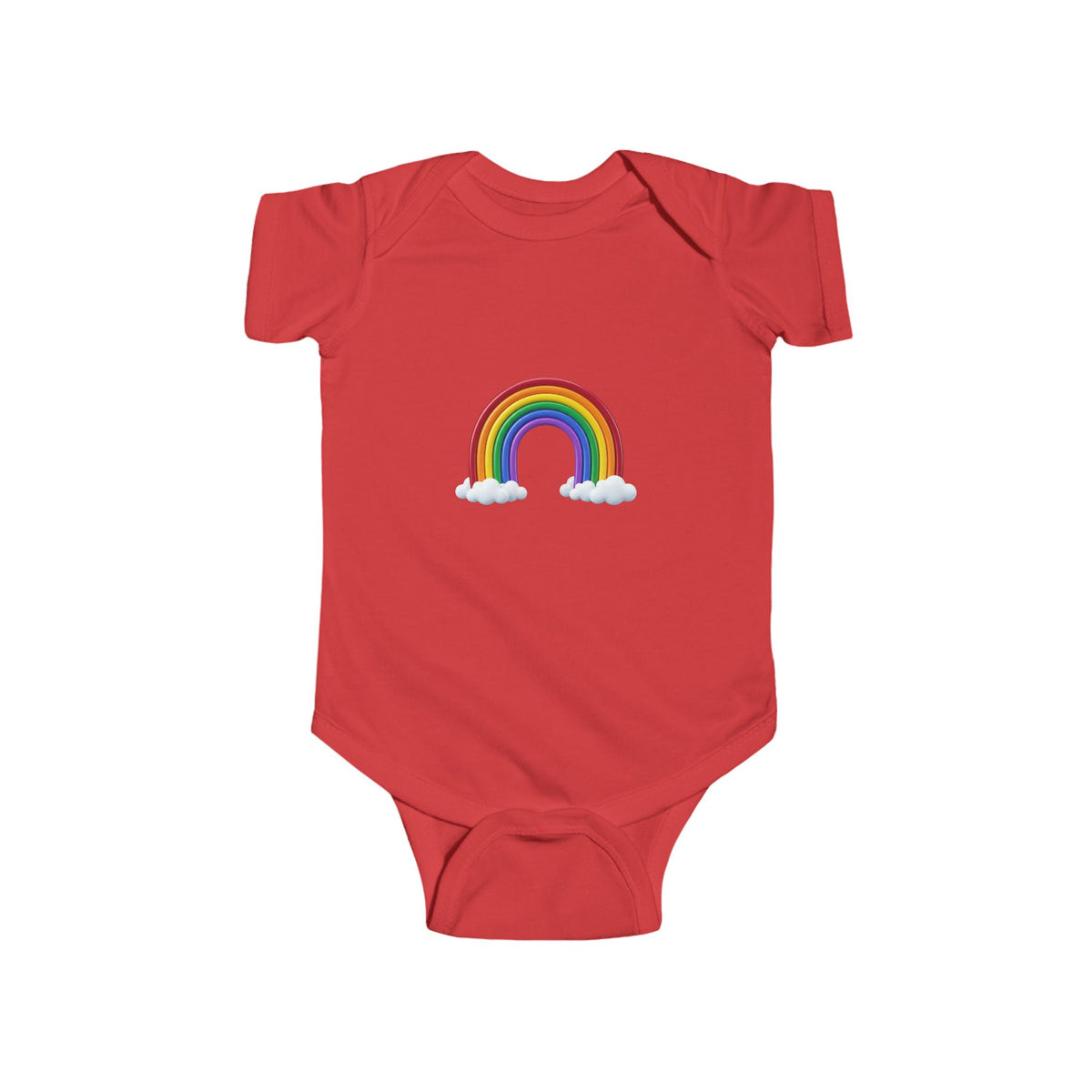 Rainbow Baby Bodysuit – Cute Infant Onesie with Rainbow and Clouds