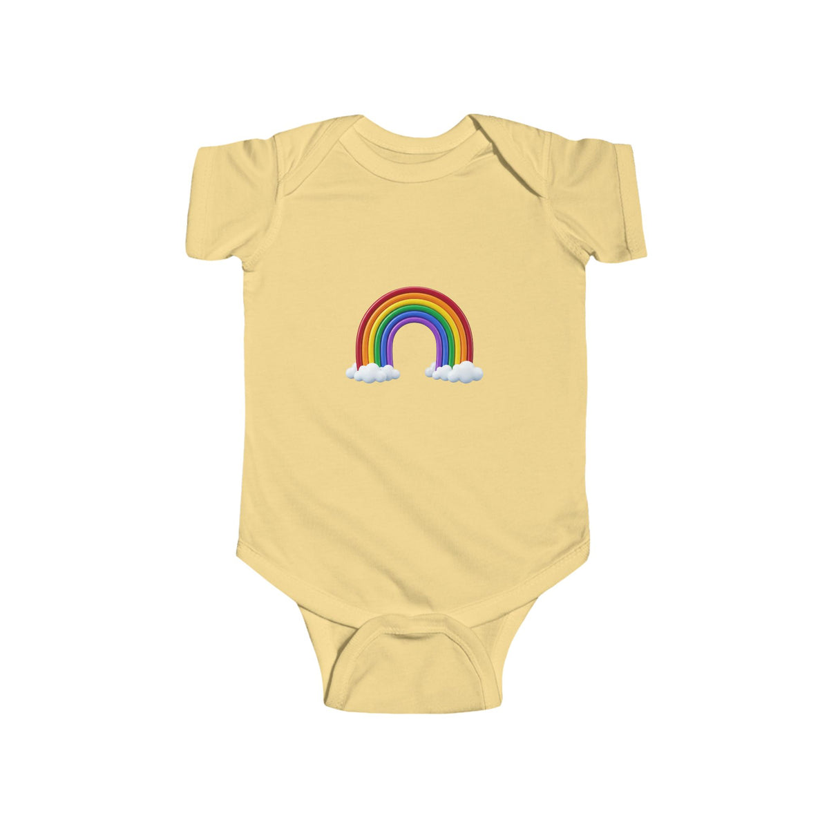 Rainbow Baby Bodysuit – Cute Infant Onesie with Rainbow and Clouds