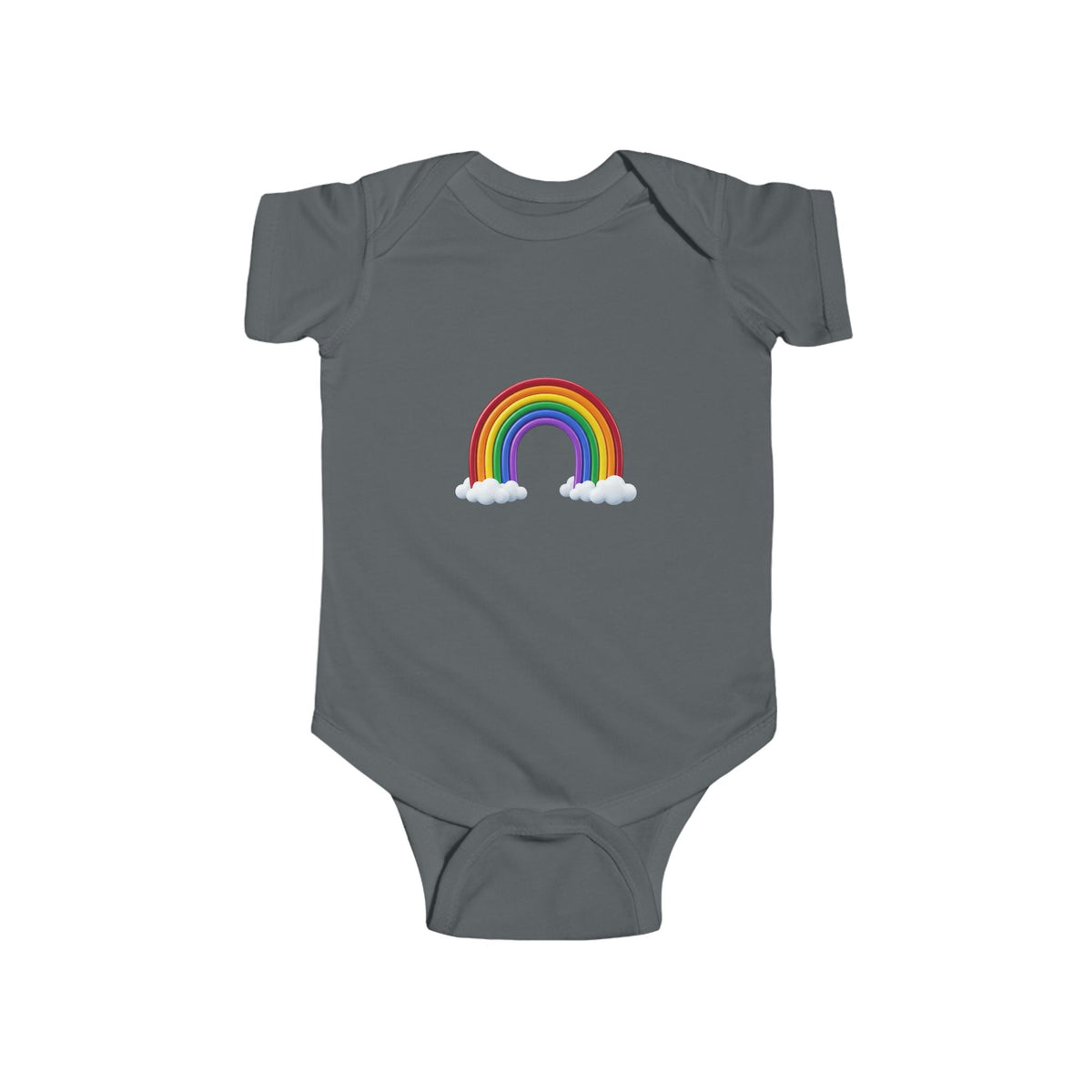 Rainbow Baby Bodysuit – Cute Infant Onesie with Rainbow and Clouds