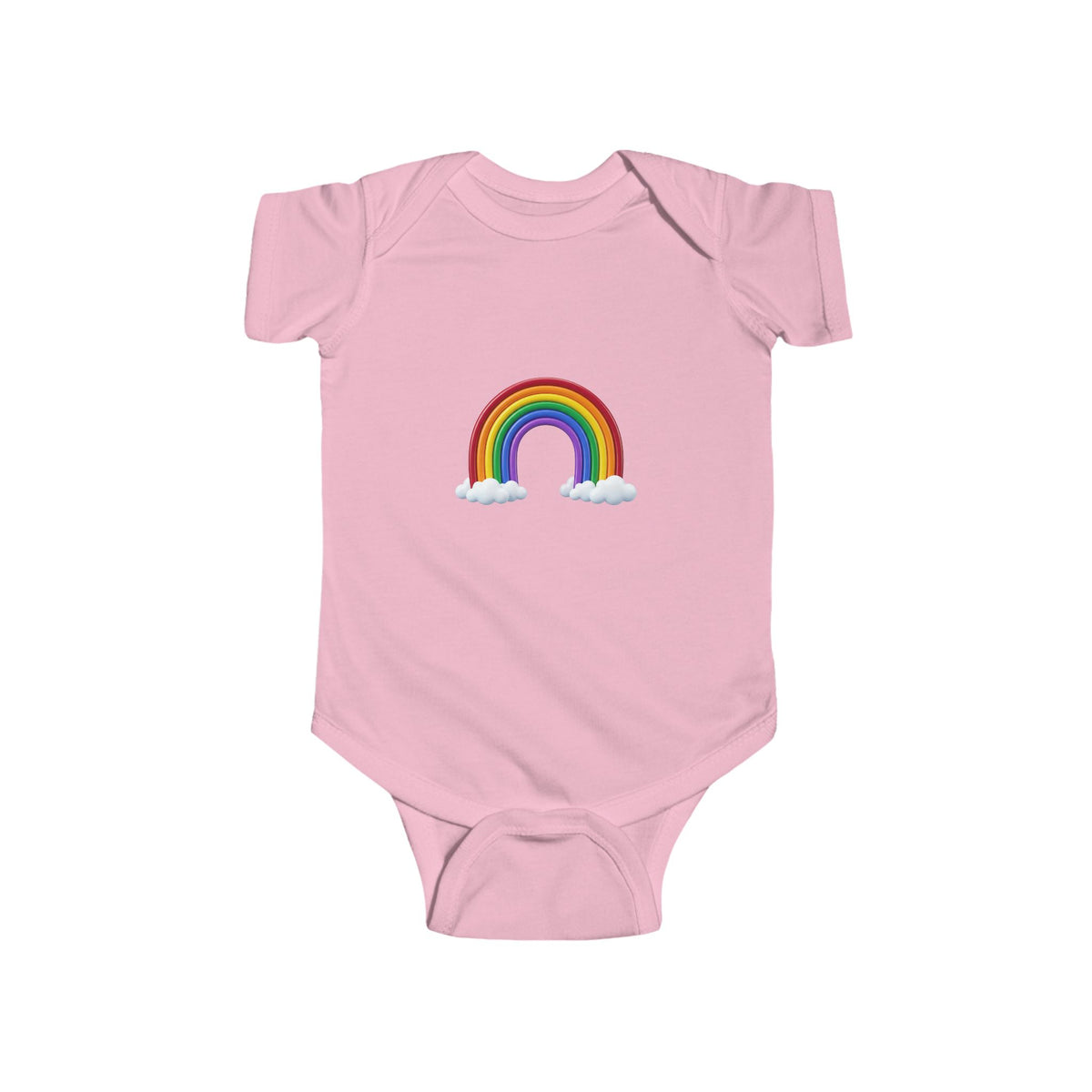 Rainbow Baby Bodysuit – Cute Infant Onesie with Rainbow and Clouds