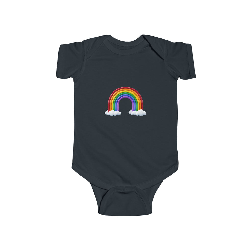 Rainbow Baby Bodysuit – Cute Infant Onesie with Rainbow and Clouds