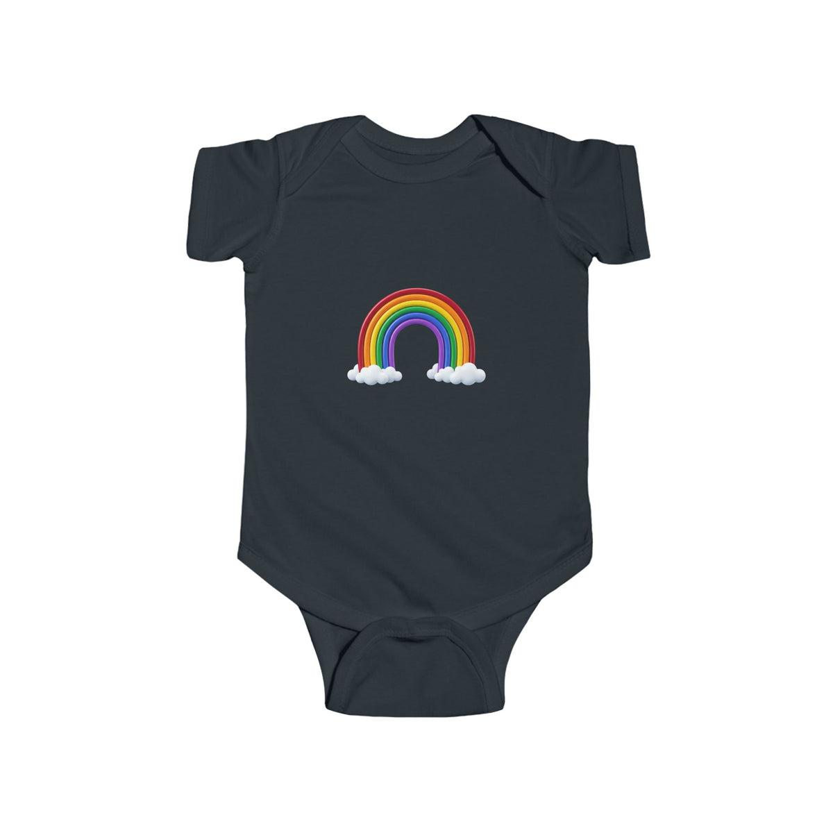 Rainbow Baby Bodysuit – Cute Infant Onesie with Rainbow and Clouds