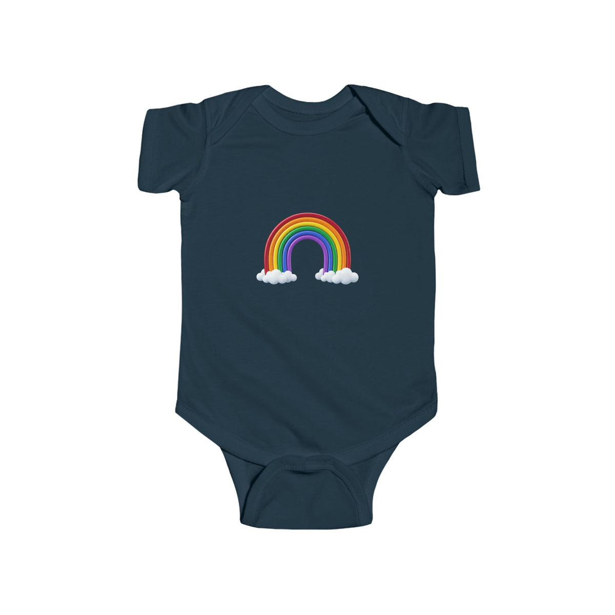 Rainbow Baby Bodysuit – Cute Infant Onesie with Rainbow and Clouds