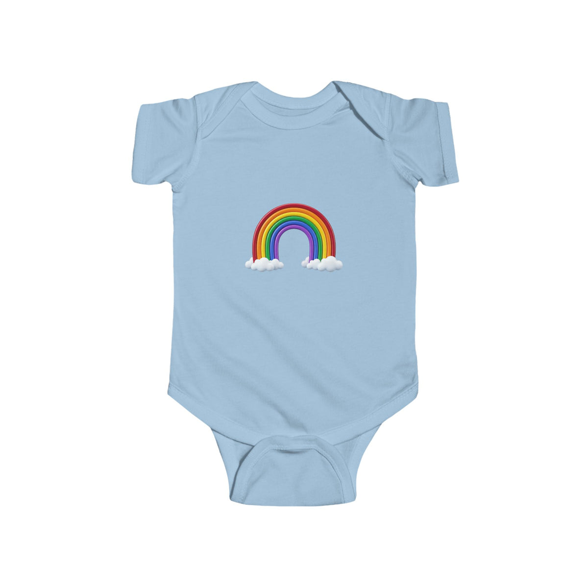 Rainbow Baby Bodysuit – Cute Infant Onesie with Rainbow and Clouds