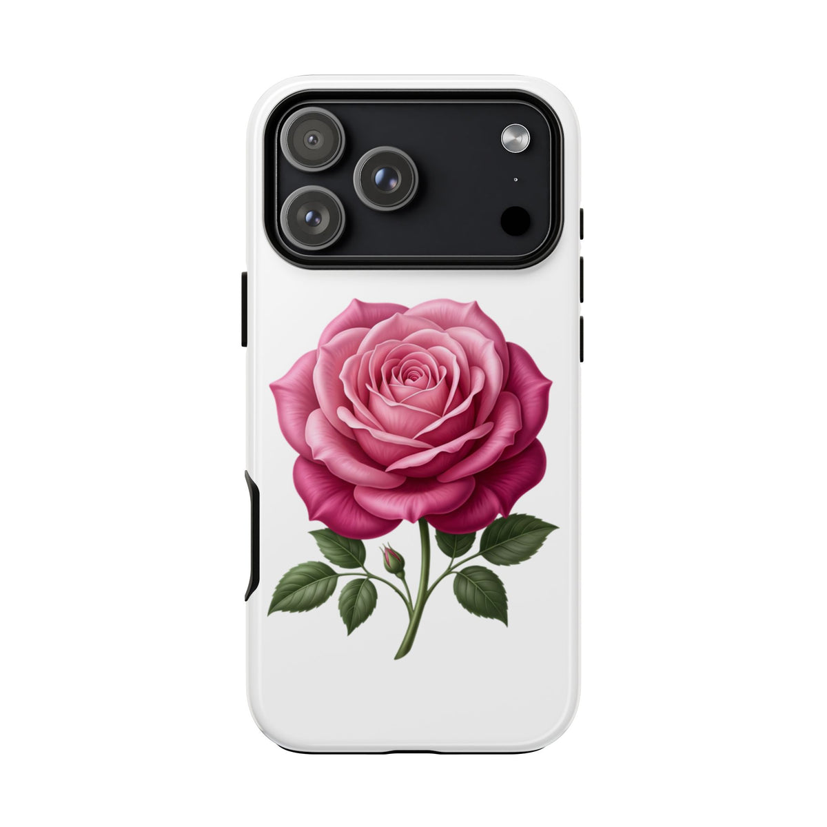 Pink Rose Tough Phone Case — Floral Protective iPhone Cover