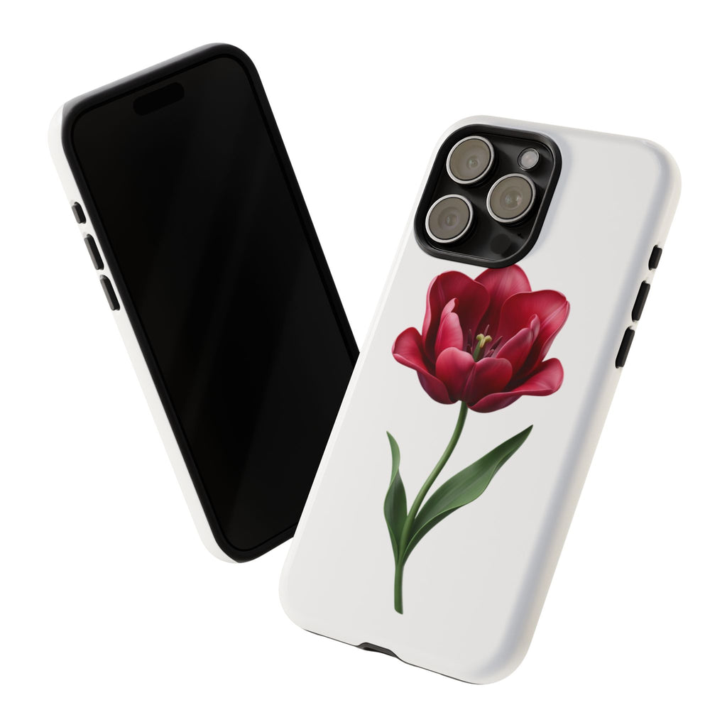 Tulip Floral Tough Phone Case – Protective Blossom iPhone Cover