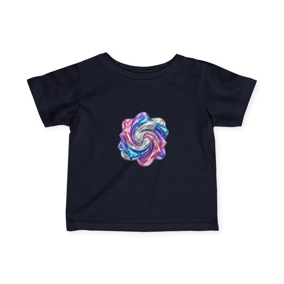 3D Glitter Design Infant Fine Jersey Tee