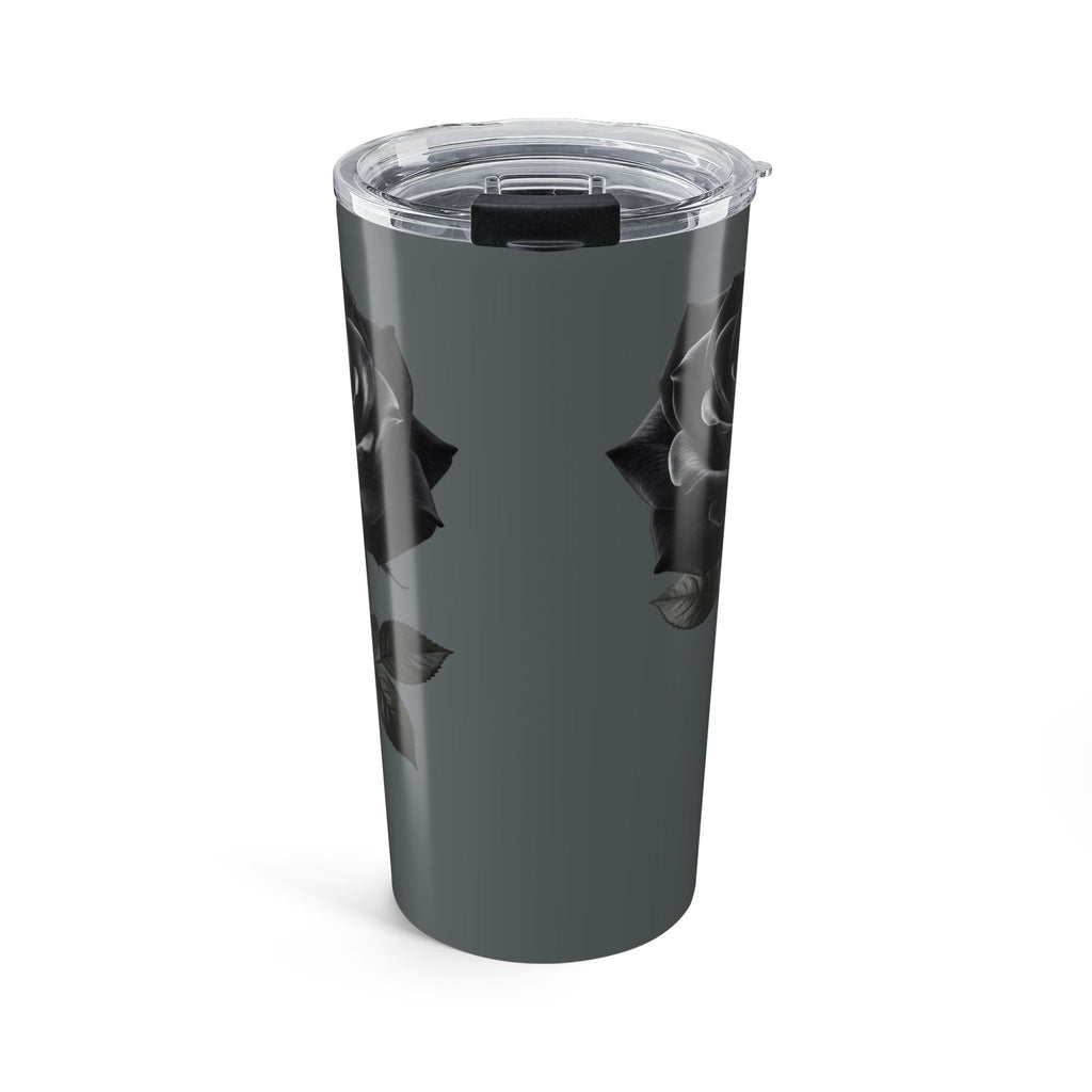 20oz Skull Tumbler – Stainless Travel Cup with Dark Gothic Design- Dark Grey