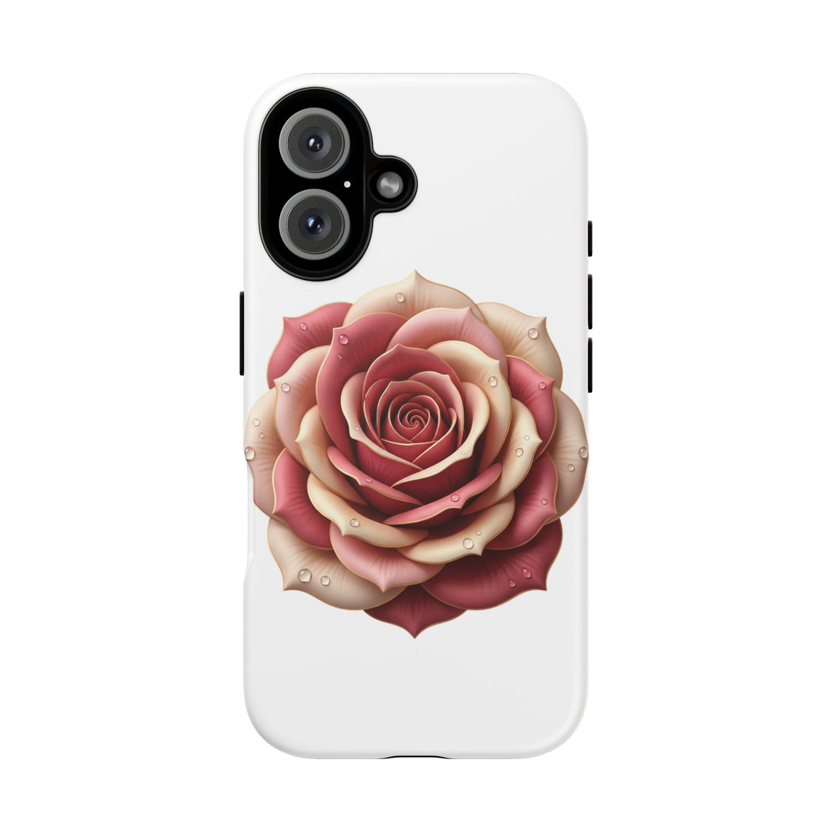 Rose Waterdrop Tough Phone Case — Protective Floral iPhone Cover