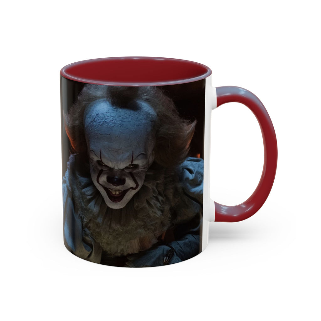 Creepy Pennywise Horror Coffee Mug — Scary Clown Accent Mug (11/15oz)