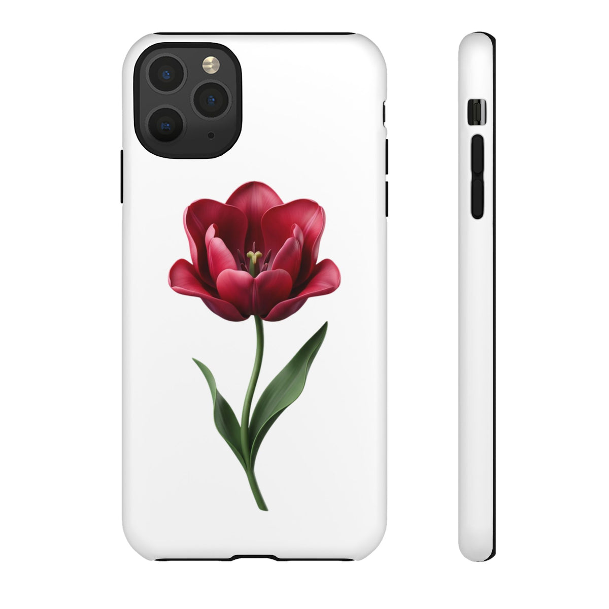 Tulip Floral Tough Phone Case – Protective Blossom iPhone Cover