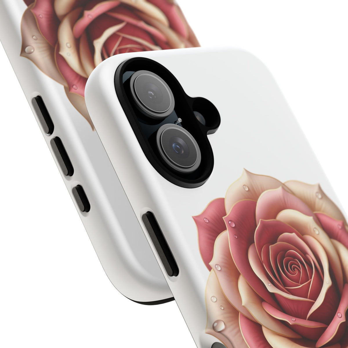 Rose Waterdrop Tough Phone Case — Protective Floral iPhone Cover