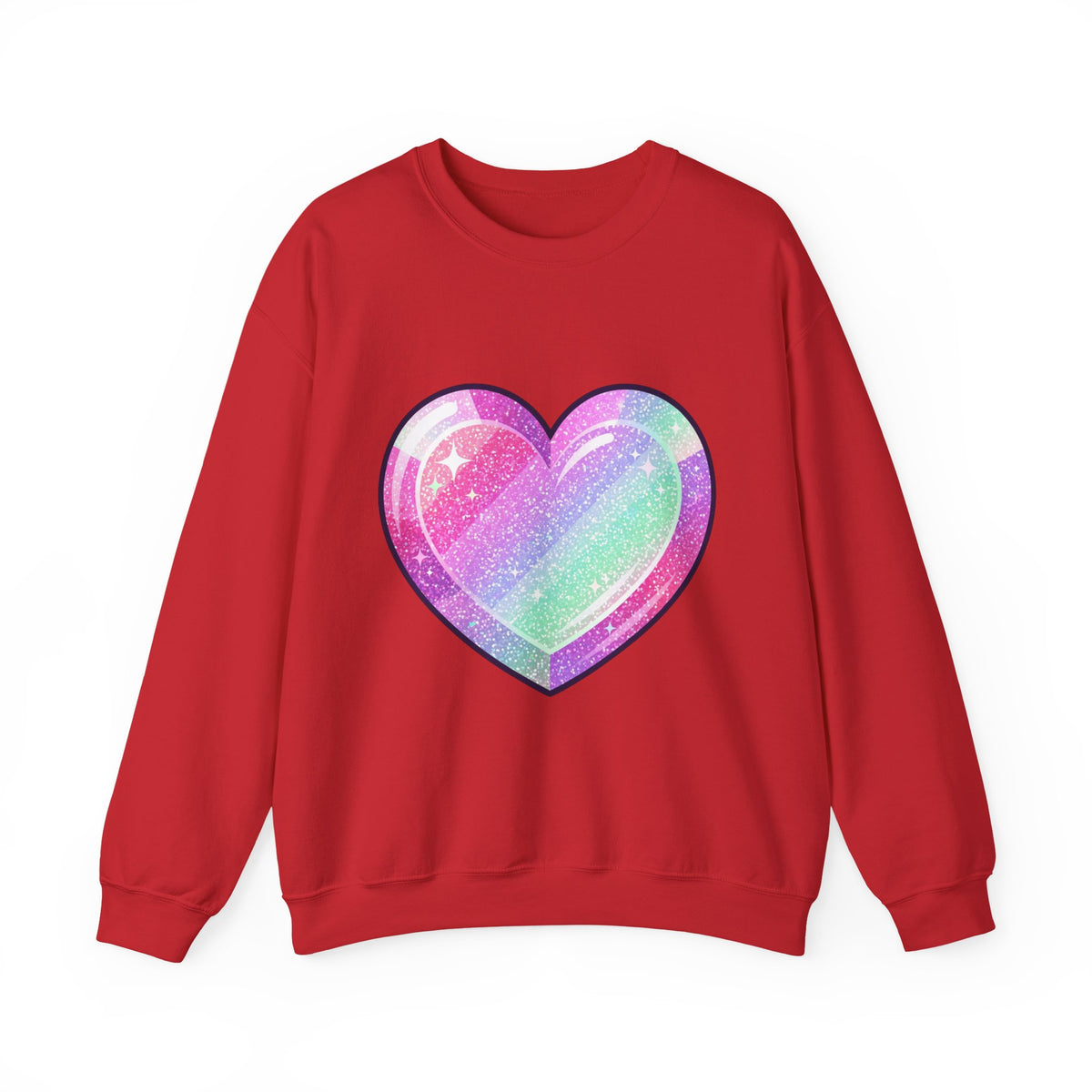 Pastel Sparkle Heart Sweatshirt