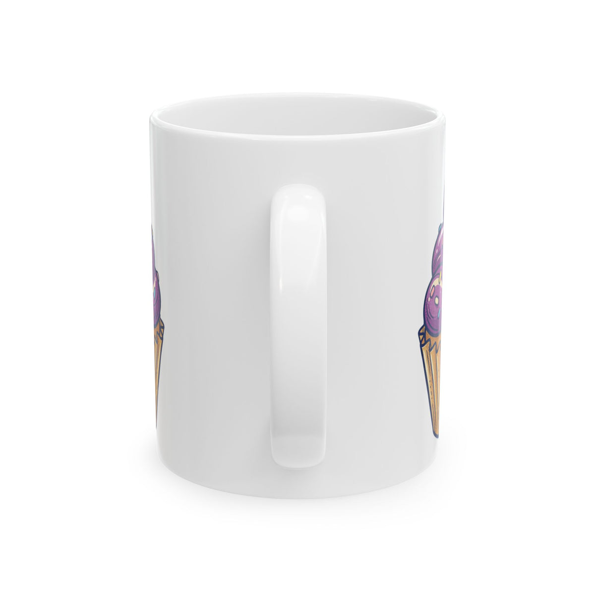 Purple Cupcake Ceramic Mug, (11oz, 15oz)