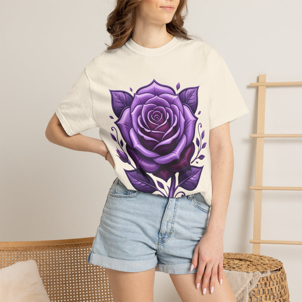 Purple Rose Graphic T-Shirt