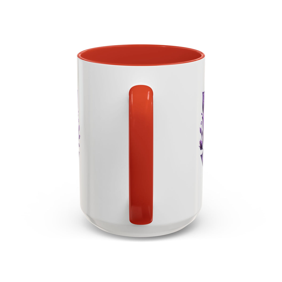 Purple Rose Accent Coffee Mug — Floral Gothic Tea Cup for Women & Gifts