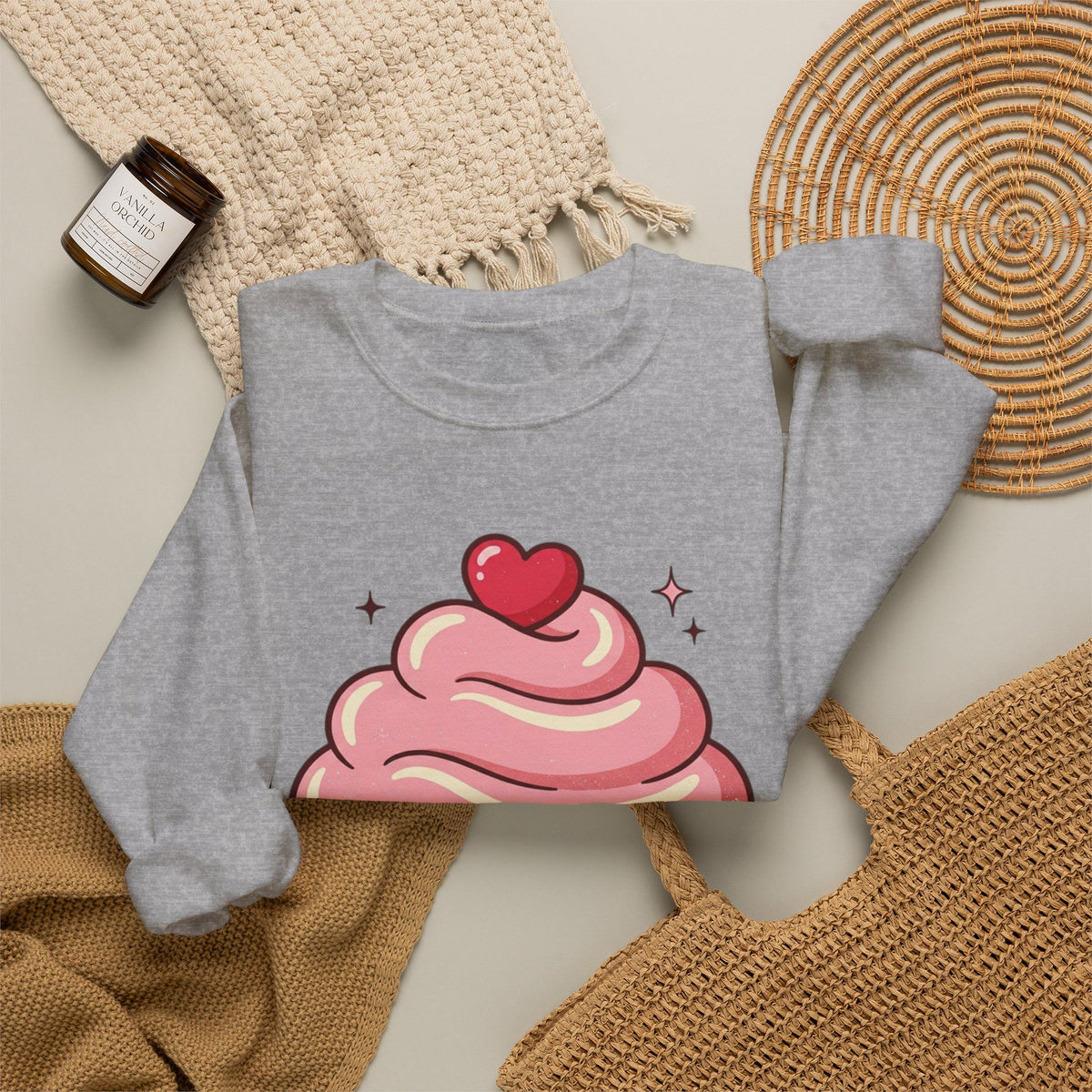 Pink Cupcake Unisex Heavy Blend™ Crewneck Sweatshirt