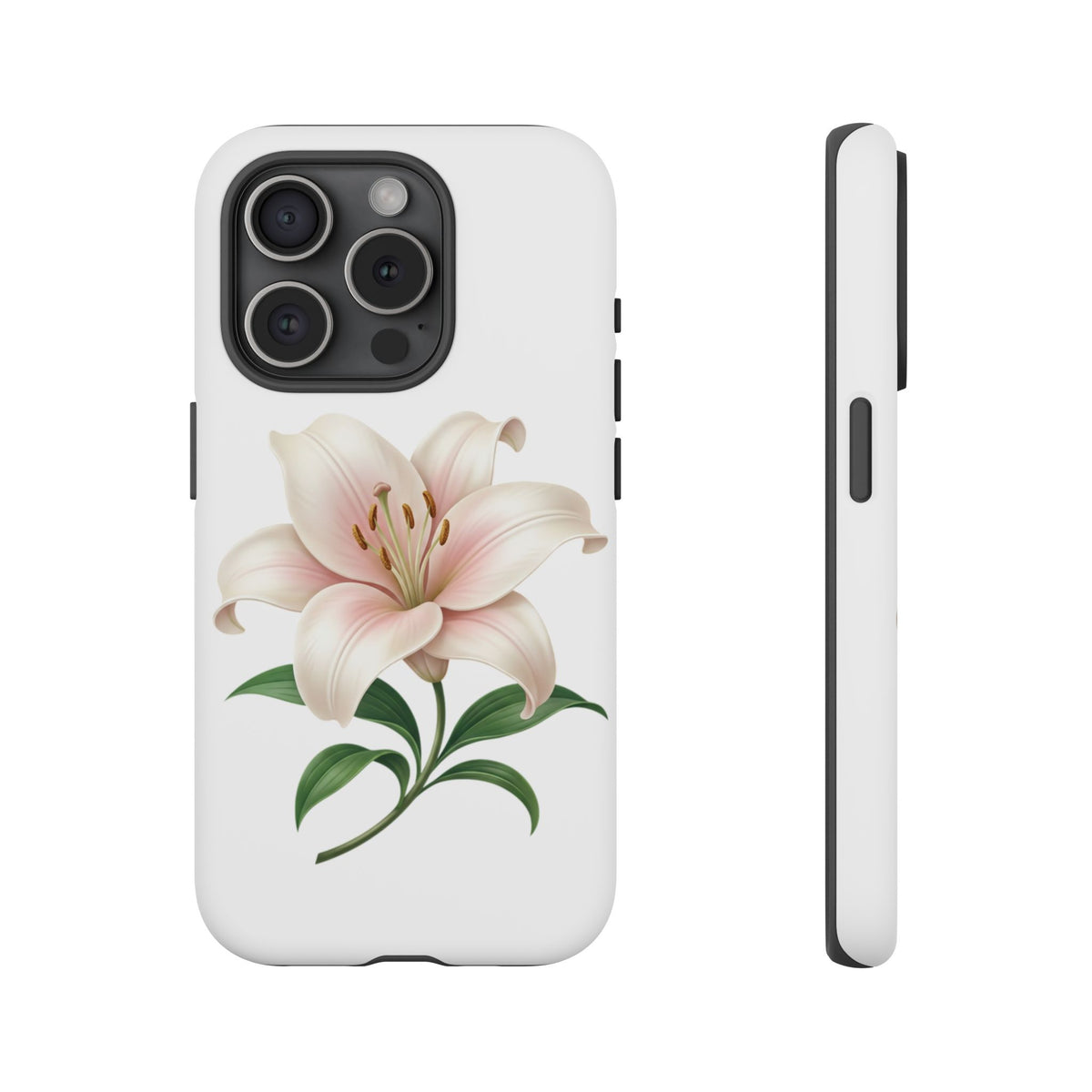 Floral Lily Phone Case — Pink Lily Tough Protective Cover