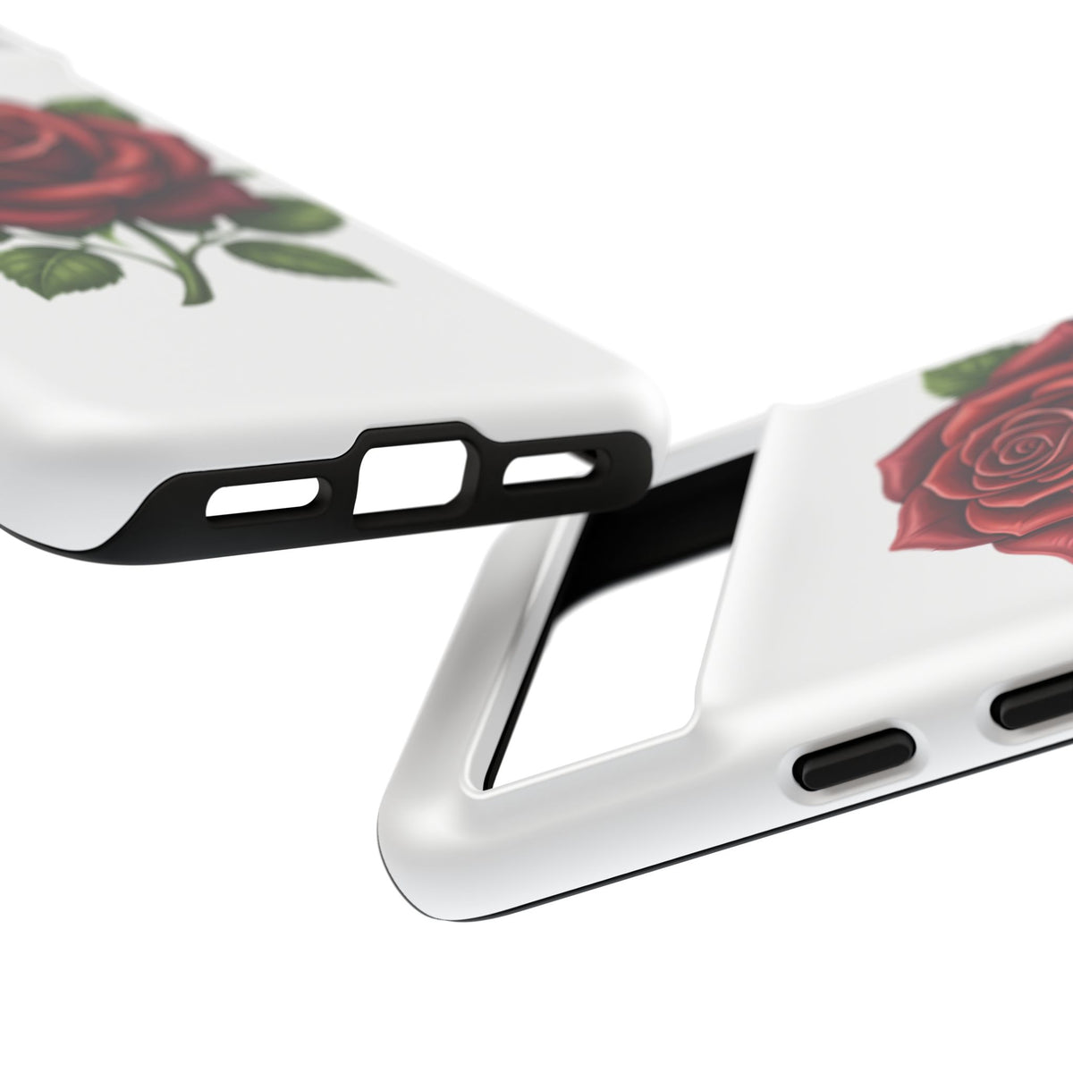 Rose Phone Case — Vintage Red Rose Floral Protective Cover