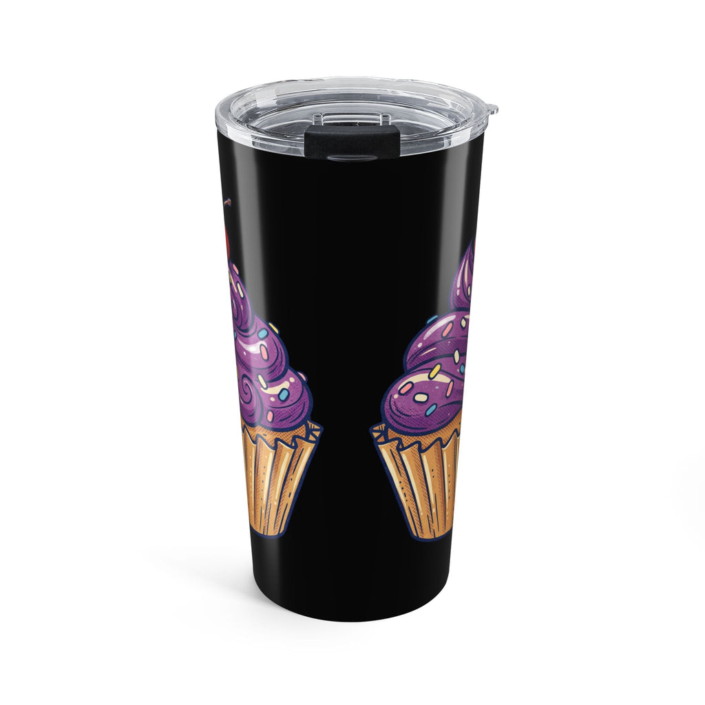 20oz Purple Cupcake Travel Tumbler Black – Insulated Coffee & Tea Cup