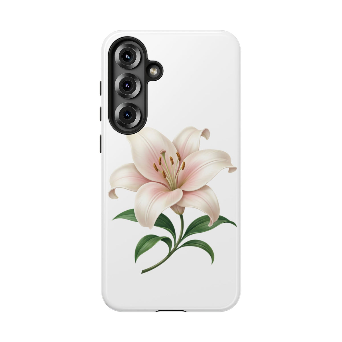 Floral Lily Phone Case — Pink Lily Tough Protective Cover