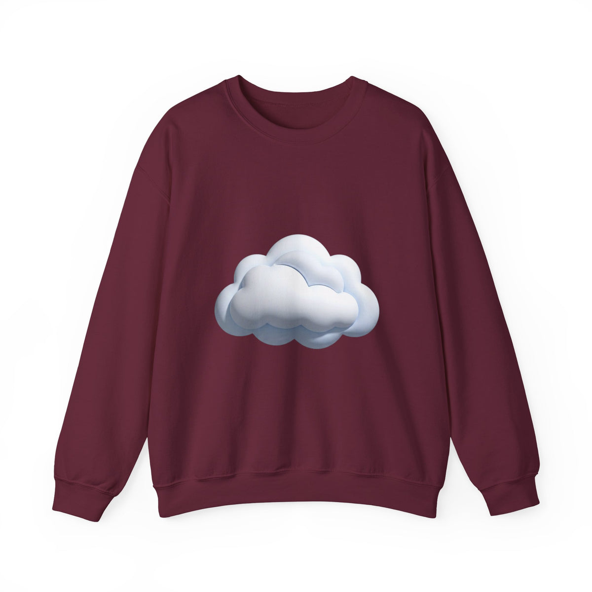 Cloud Graphic Sweatshirt — Soft White Cozy Crewneck