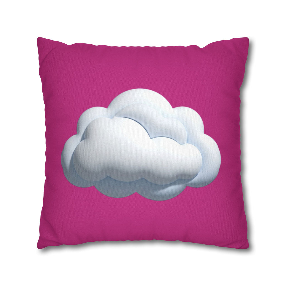Cloud Graphic Pillowcase - Magenta Decorative Square Throw Pillow Cover