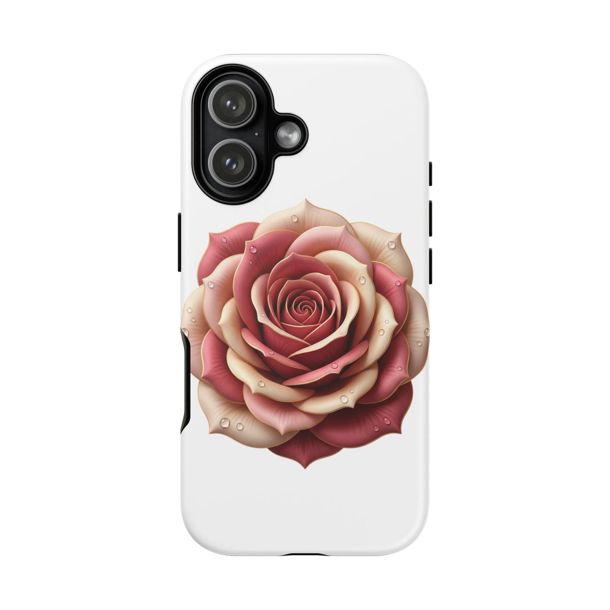 Rose Waterdrop Tough Phone Case — Protective Floral iPhone Cover