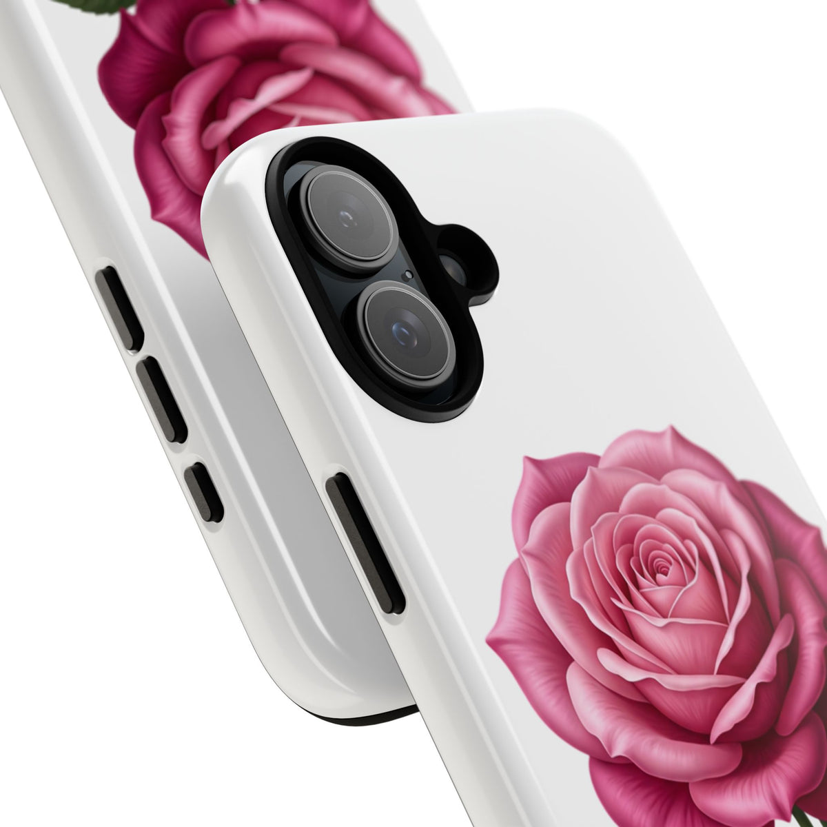Pink Rose Tough Phone Case — Floral Protective iPhone Cover