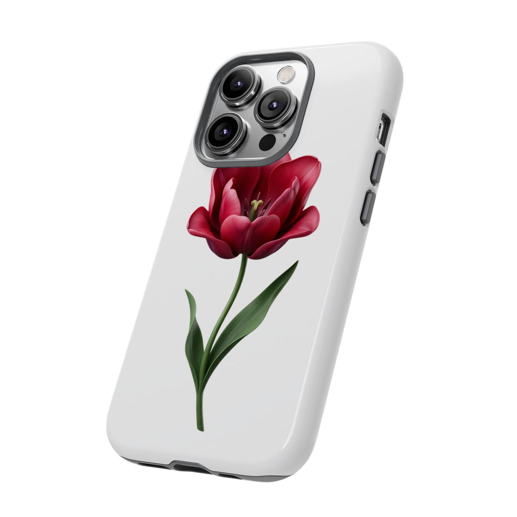Tulip Floral Tough Phone Case – Protective Blossom iPhone Cover