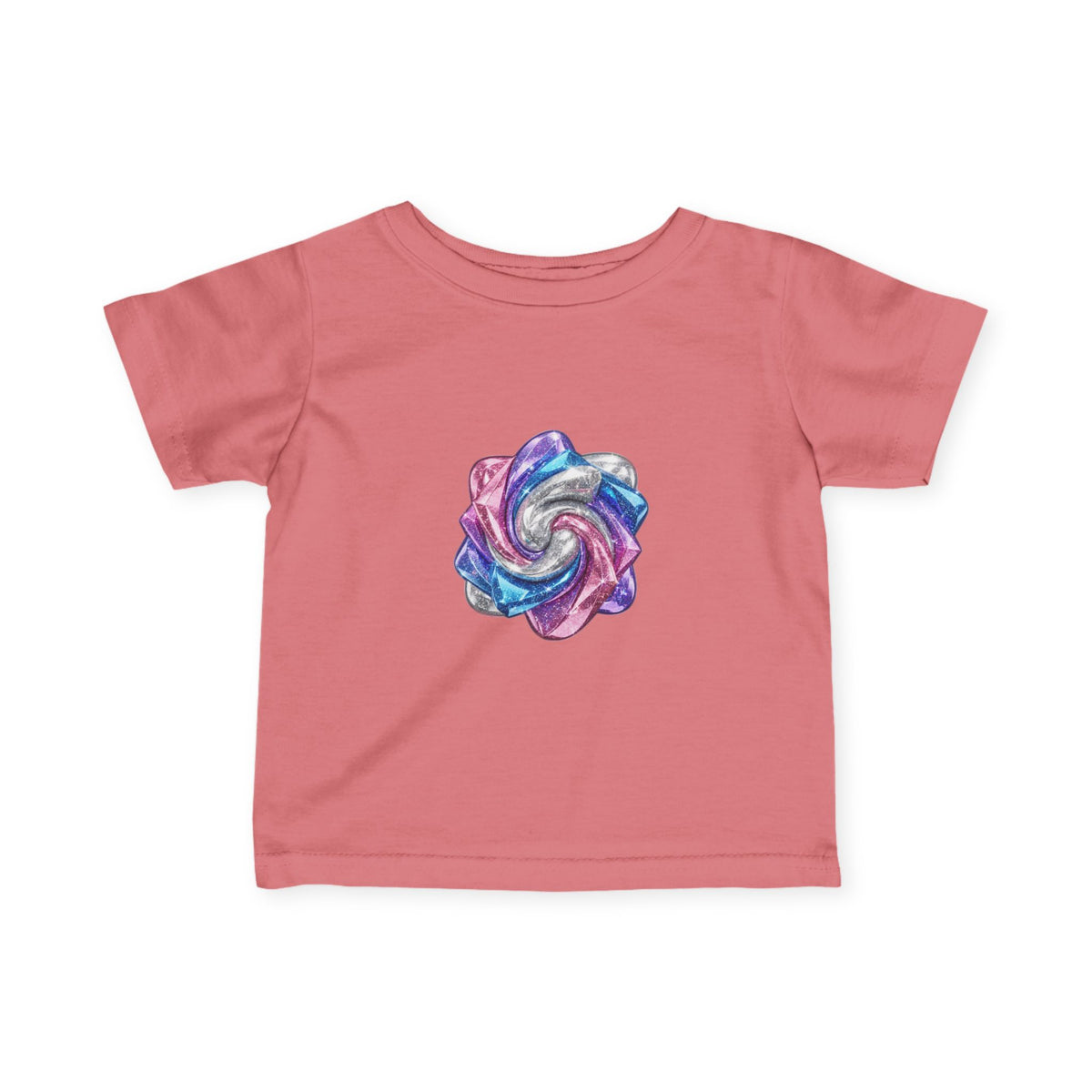 3D Glitter Design Infant Fine Jersey Tee