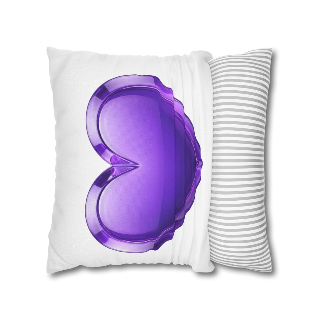 Purple Heart Spun Polyester Square Pillowcase