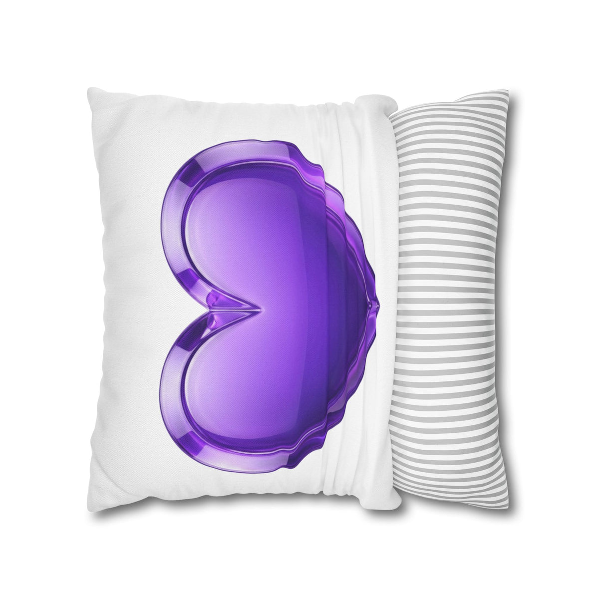 Purple Heart Spun Polyester Square Pillowcase