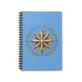 Star Print Spiral Notebook - Ruled Line- Light Blue