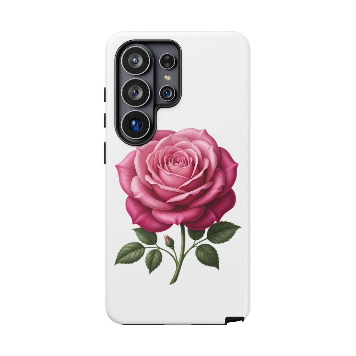 Pink Rose Tough Phone Case — Floral Protective iPhone Cover