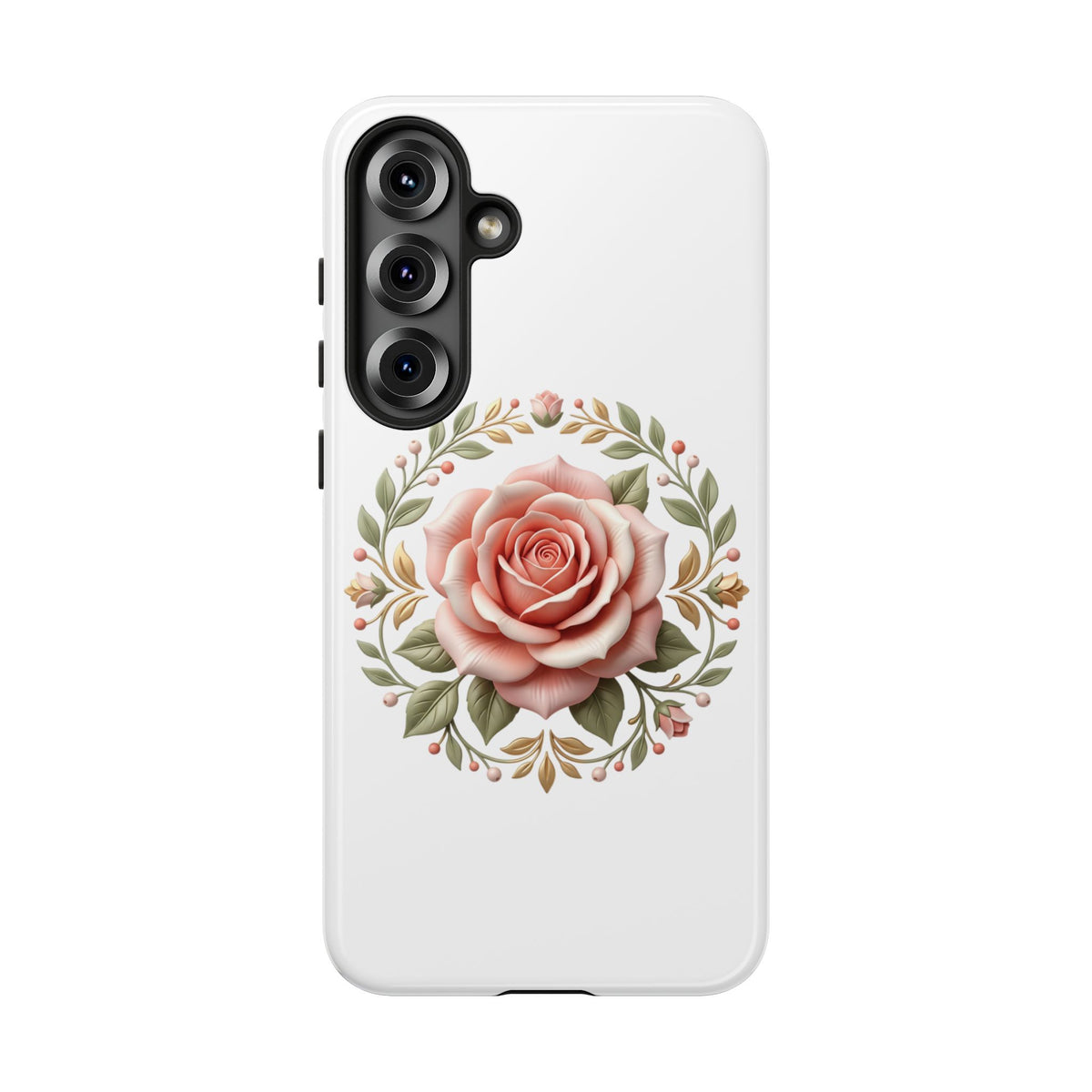 Floral Rose Wreath Tough Phone Case