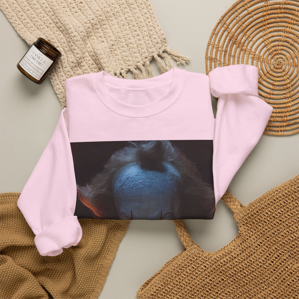 Horror Clown Crewneck Sweatshirt — Scary Pennywise Portrait