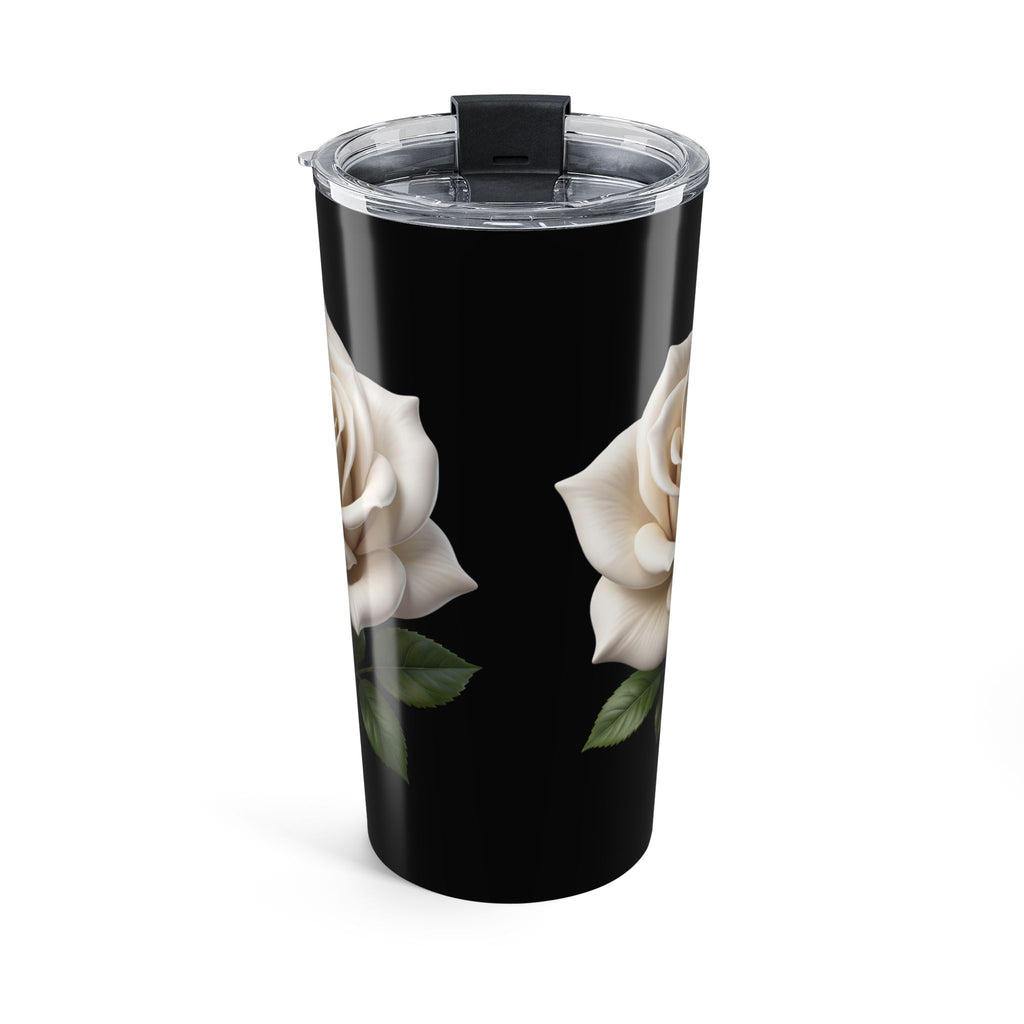 White Rose Black Tumbler 20oz