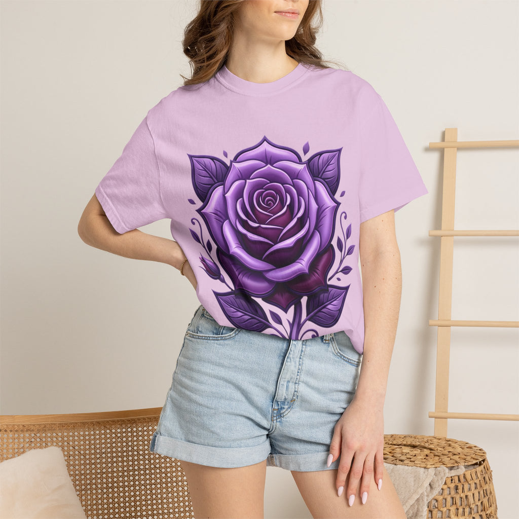 Purple Rose Graphic T-Shirt