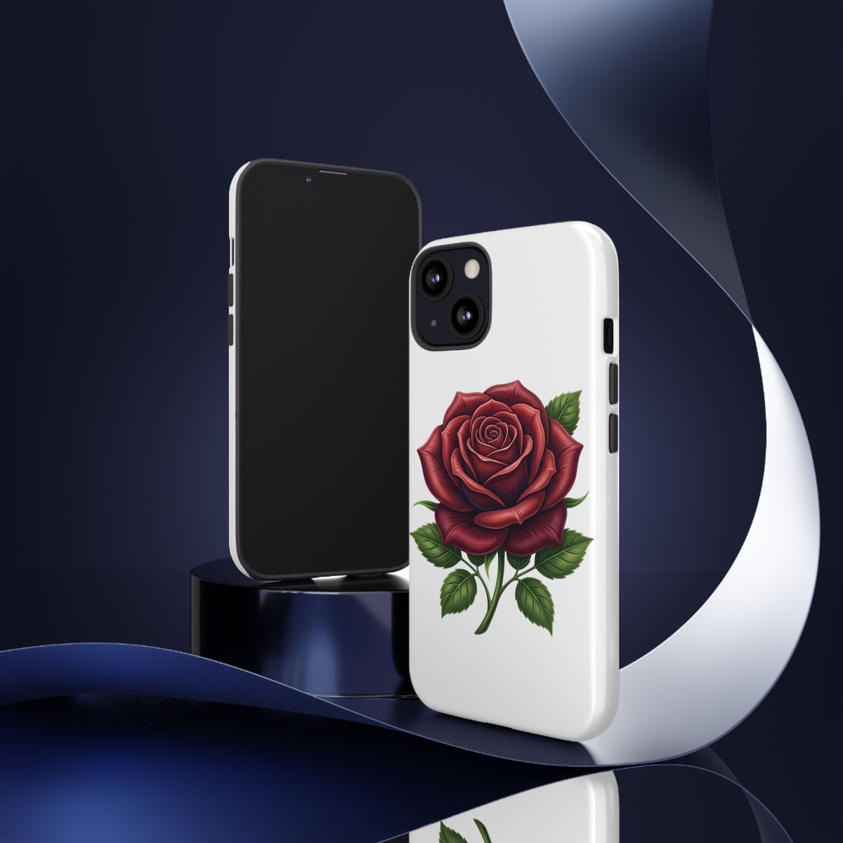 Rose Phone Case — Vintage Red Rose Floral Protective Cover