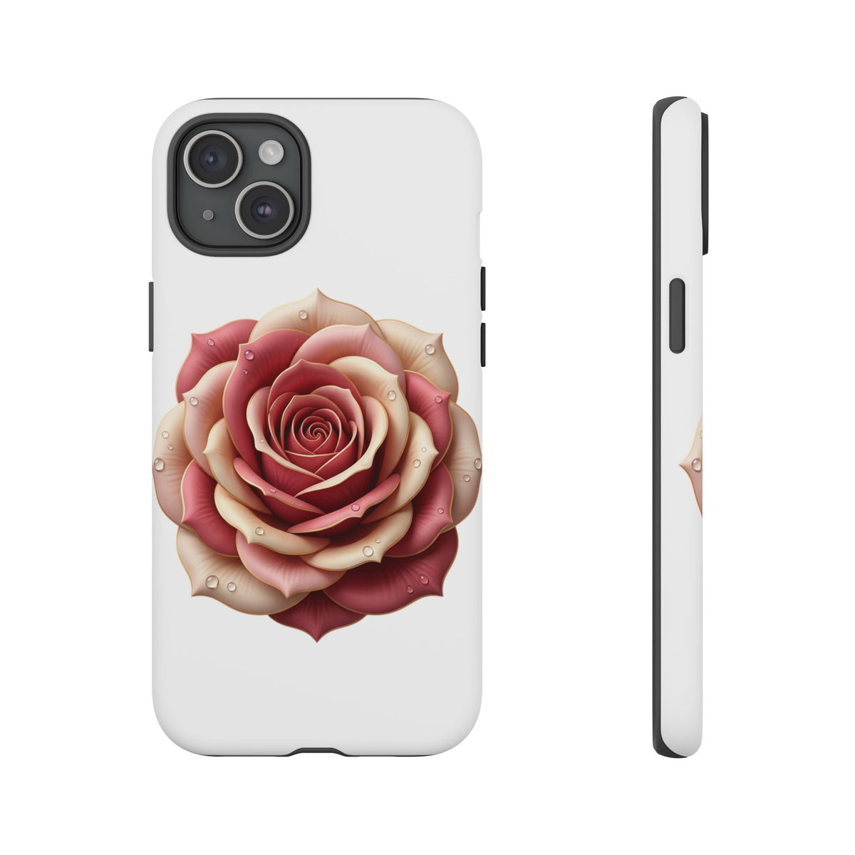 Rose Waterdrop Tough Phone Case — Protective Floral iPhone Cover