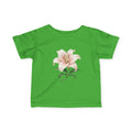 Infant Tee with Soft Pink Lily Floral Print — Baby Girl Spring Outfit