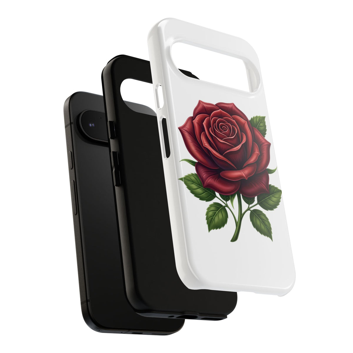 Rose Phone Case — Vintage Red Rose Floral Protective Cover