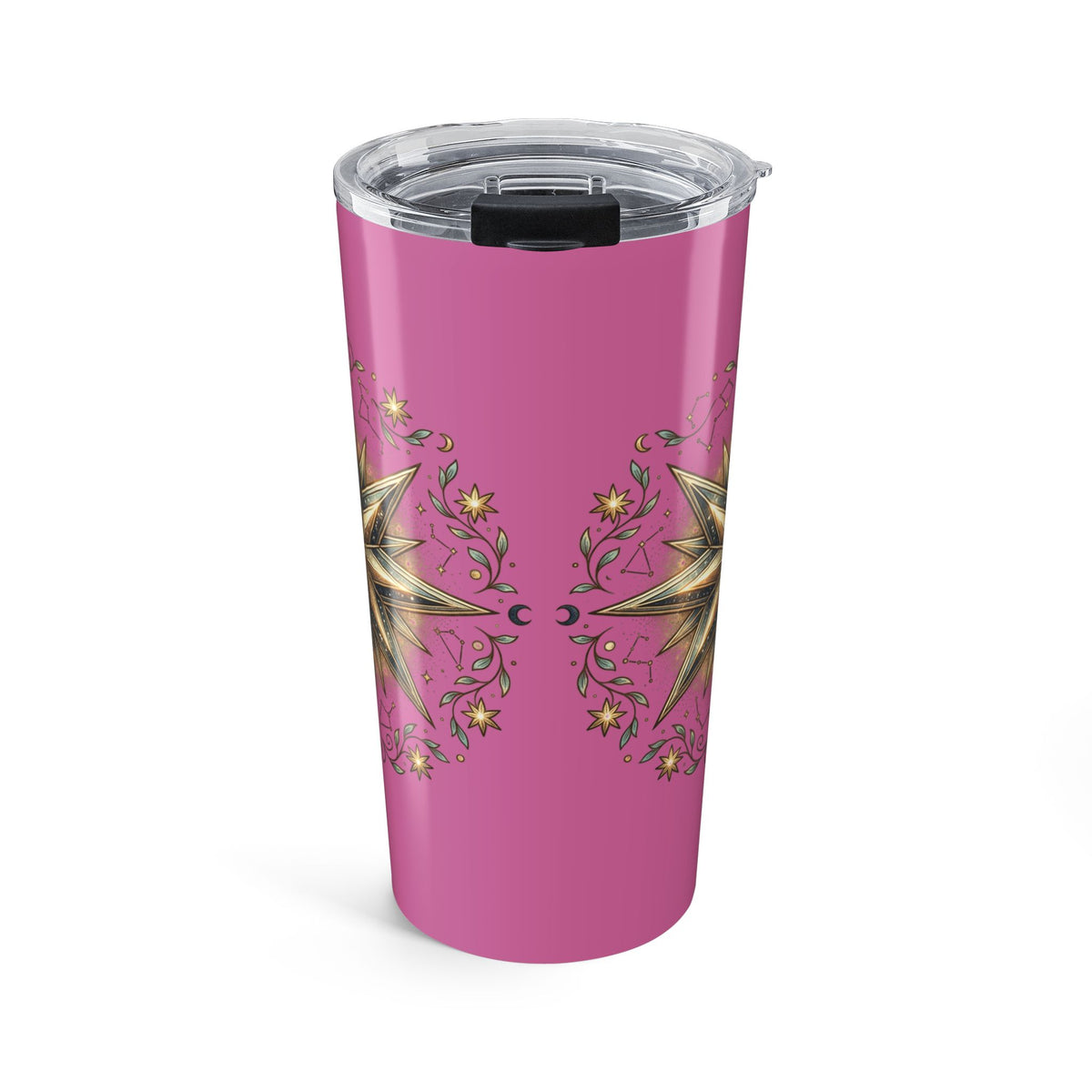 Star Print Light Pink Tumbler 20oz