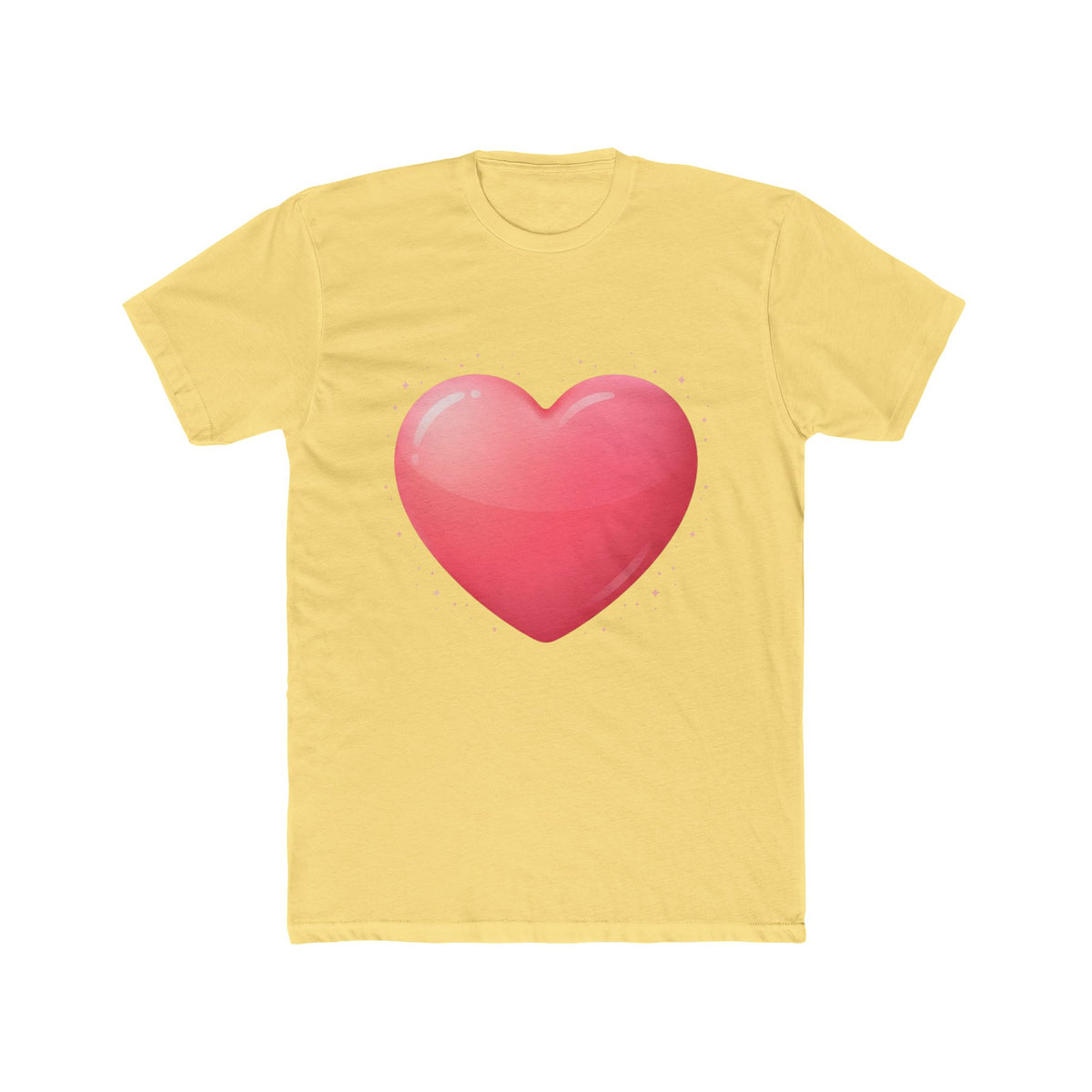 Pink Heart Unisex Cotton Crew Tee