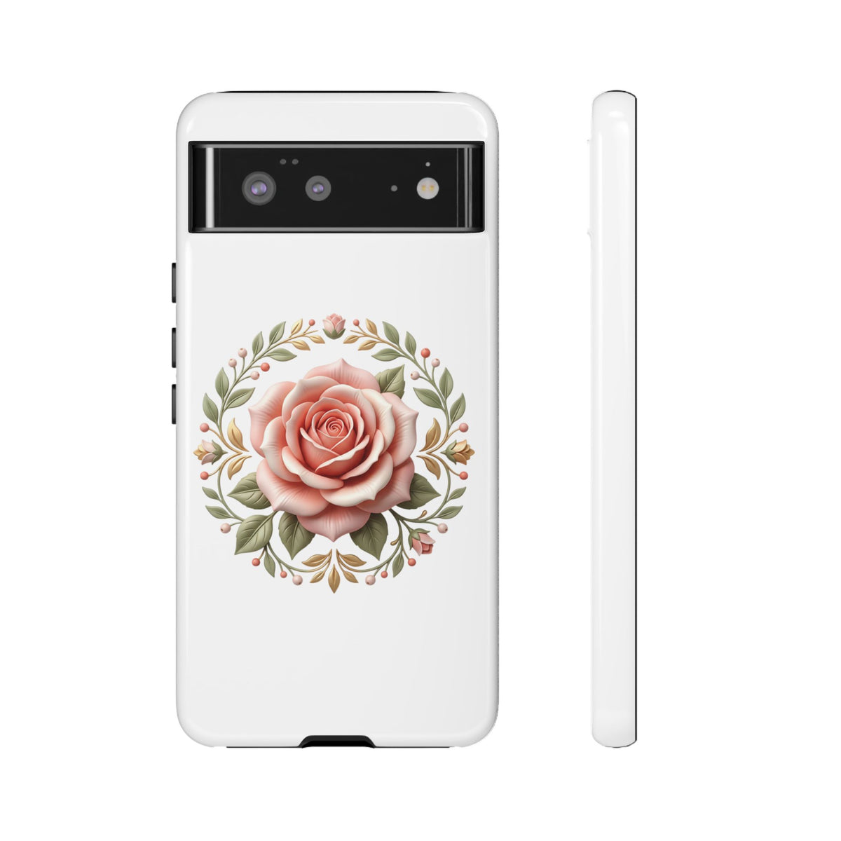 Floral Rose Wreath Tough Phone Case