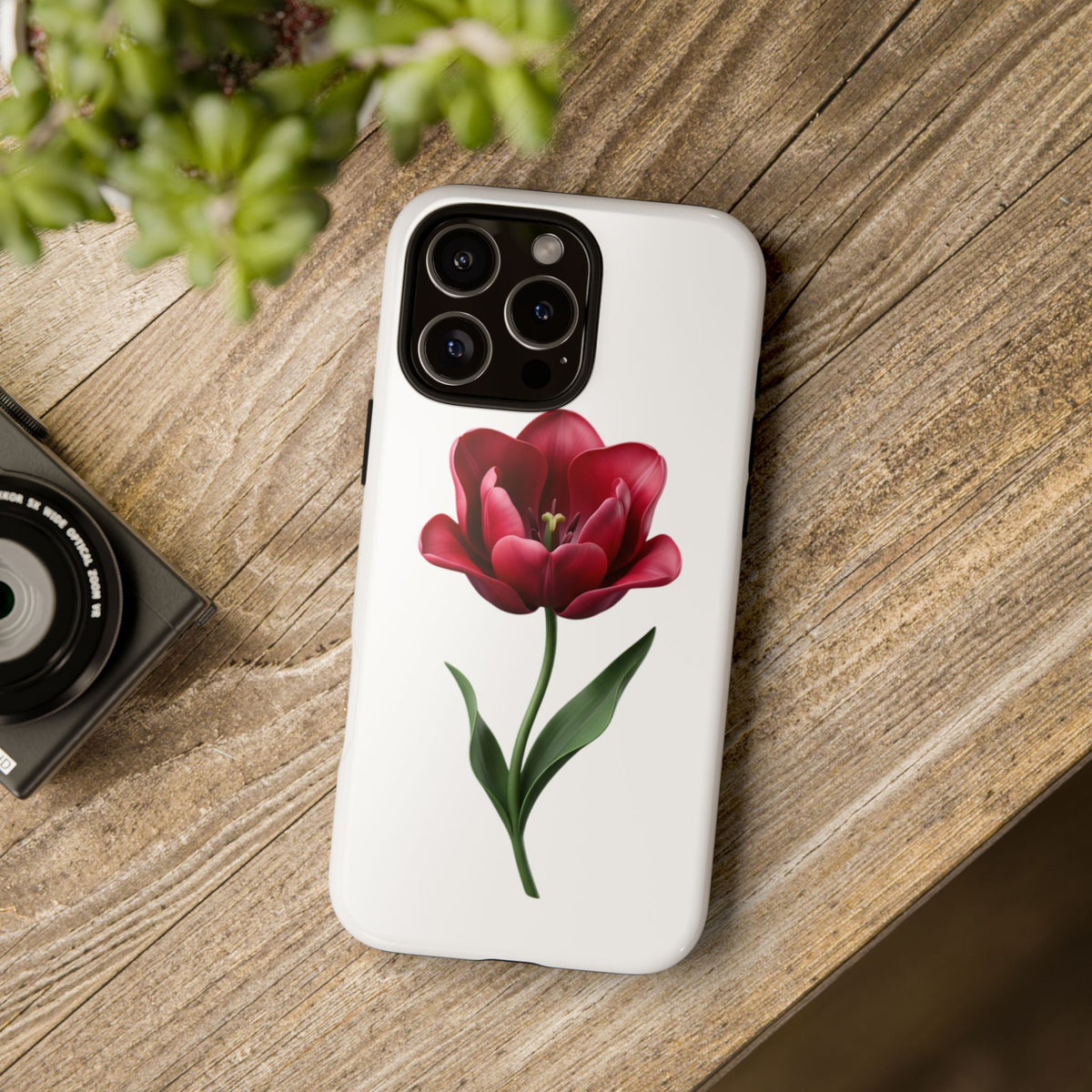Tulip Floral Tough Phone Case – Protective Blossom iPhone Cover