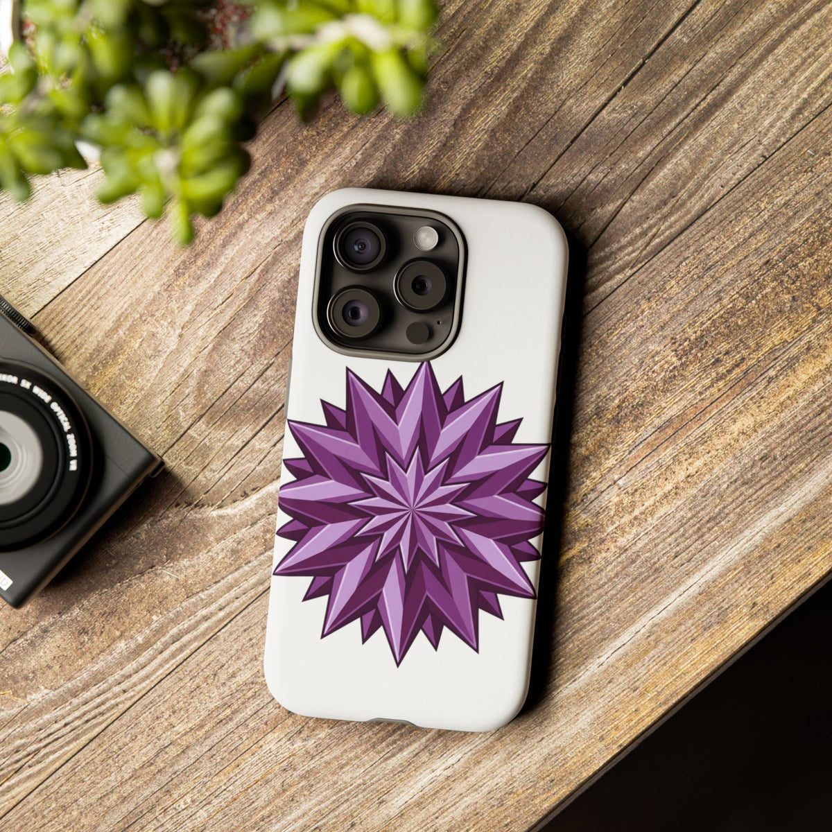 Purple Geometric Star Phone Case